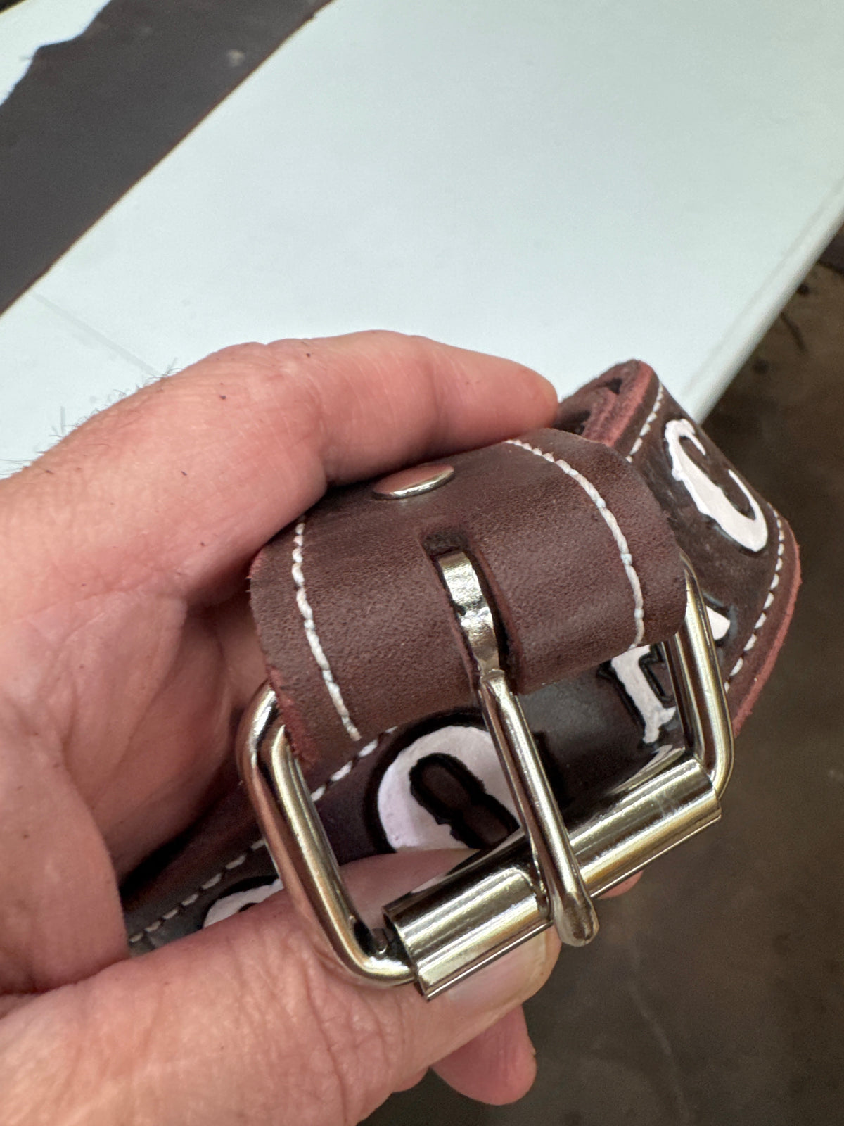 Maroon Latigo Thick Belt