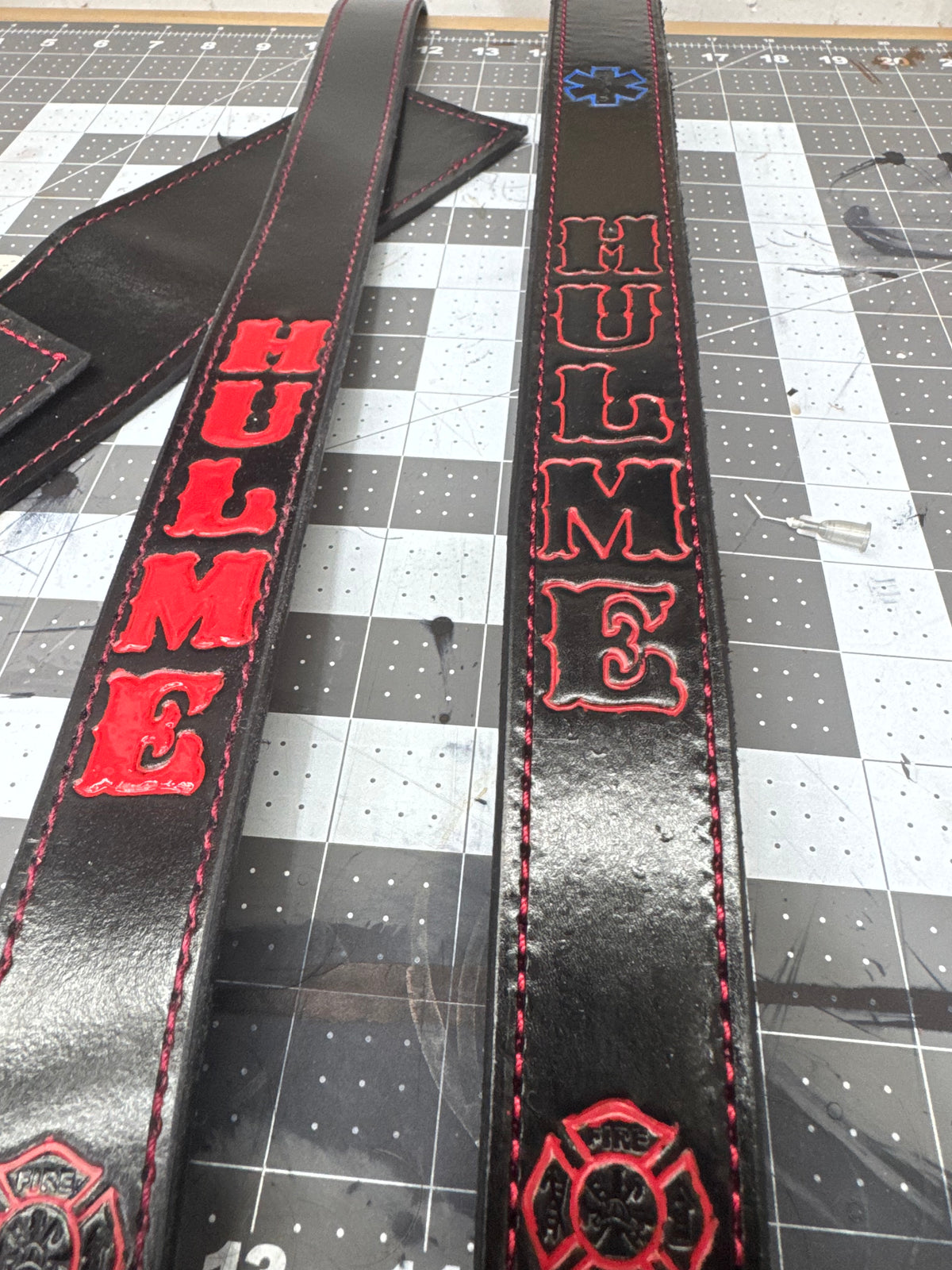 Plain Leather Radio Harness, Fire Fighter Collection