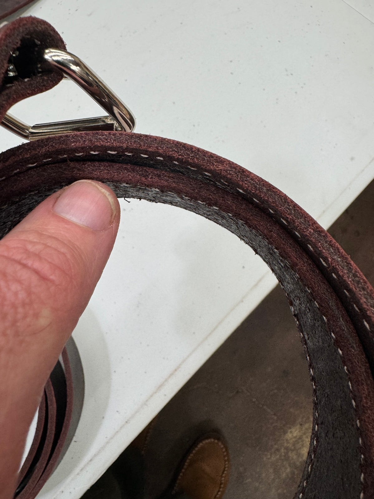 Maroon Latigo Thick Belt