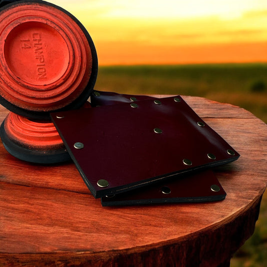 Magnetic Leather Barrel Rest, Dark Brown